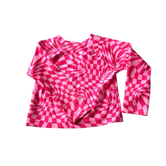 Pink Chevron Rashguard Swim Set - Picture 5 of 12